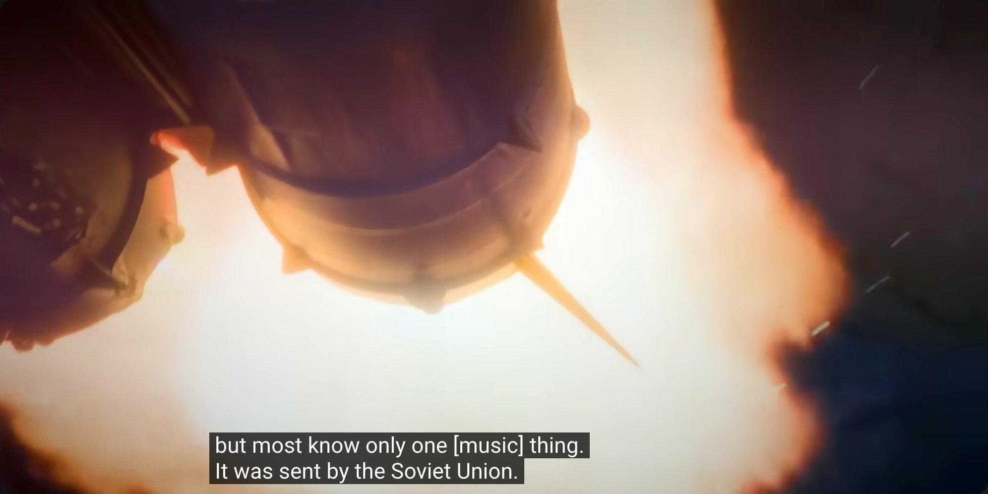 The R-7 rocket at liftoff, generating 398 tons of thrust. Converted from an ICBM design, it would prove capable of reaching orbital velocity despite multiple engine delays and higher-than-expected fuel consumption during ascent.