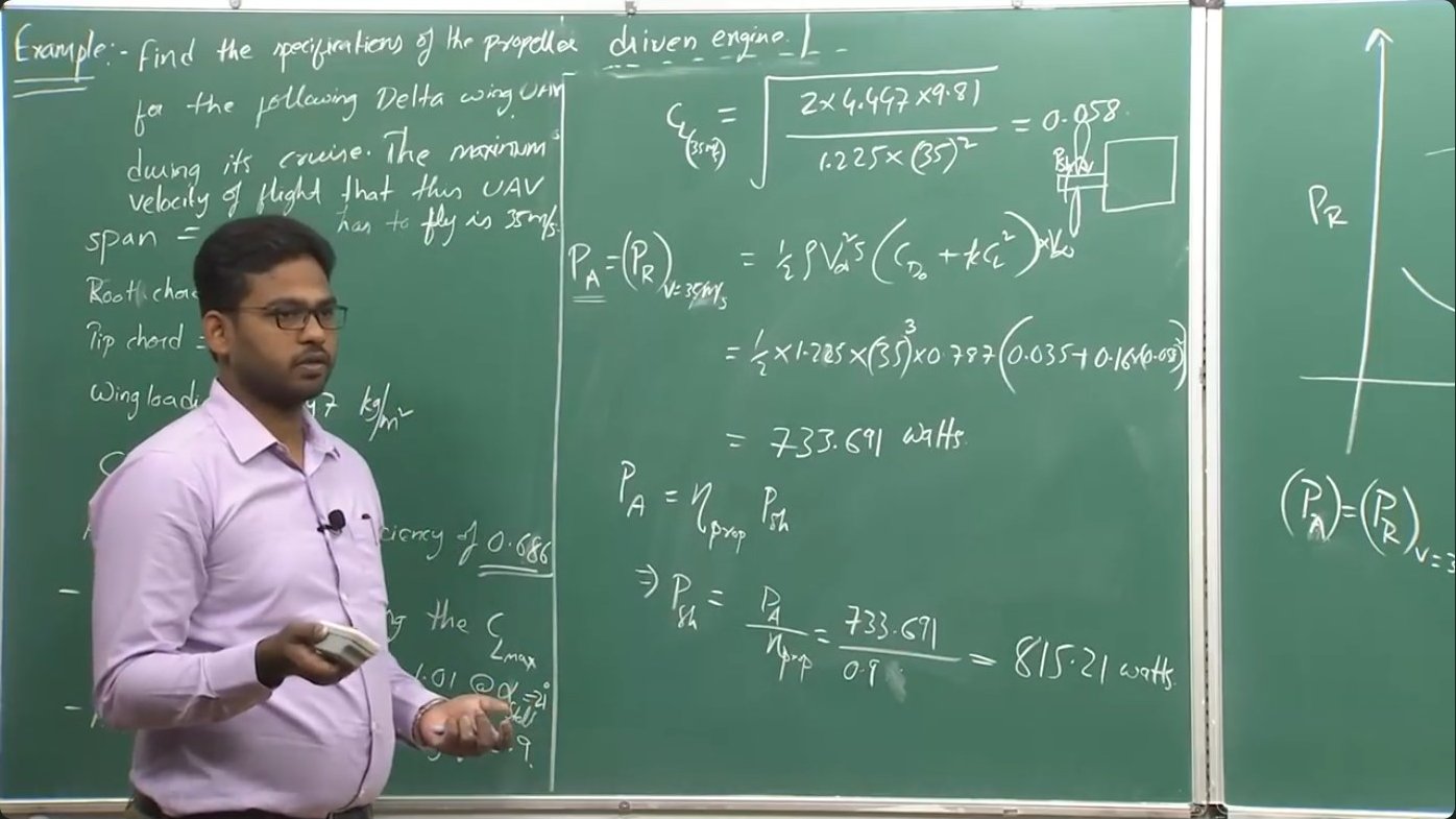 The thrust calculation for jet propulsion develops systematically, showing how weight, lift-to-drag ratio, and flight conditions determine engine sizing requirements distinct from propeller analysis.