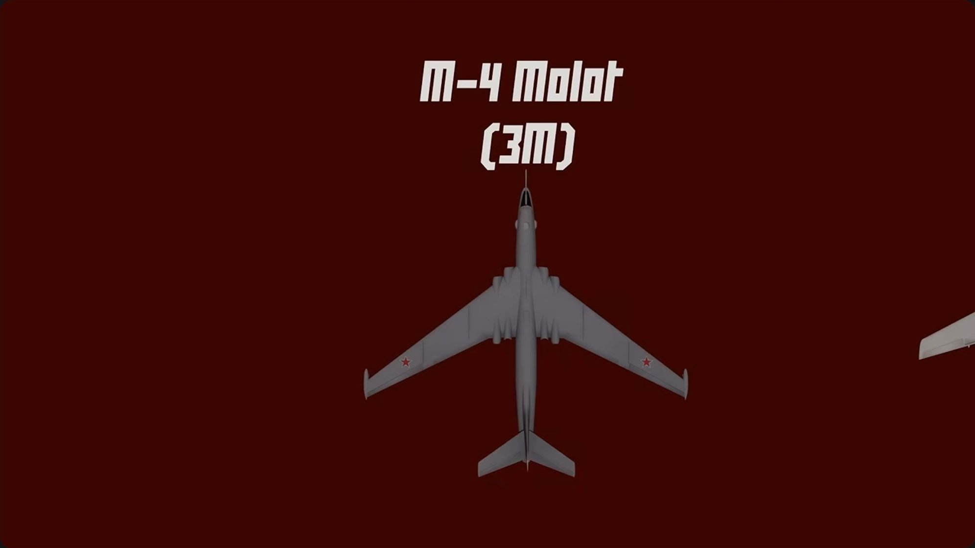 Overhead view schematic of the M-4 Molot bomber, one of the design lineages that contributed to Soviet thinking on large jet-powered aircraft and eventually influenced logistics for the Buran program.